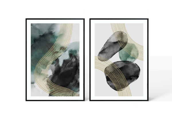 Abstract Design 40 Hand-Finished Canvas Print 50 x 70cm - Berkeley Designs
