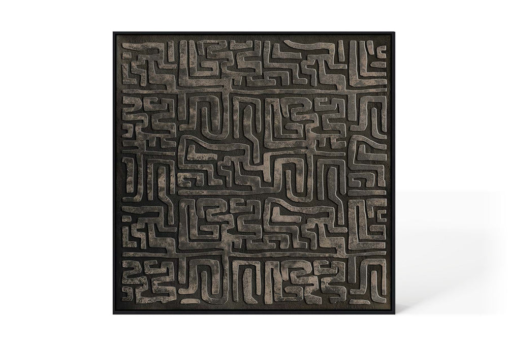 Abstract Design 66 Hand-Finished Canvas Print 100 x 100cm - Berkeley Designs