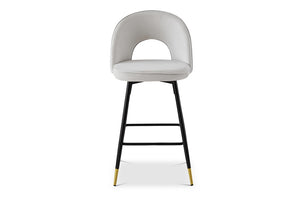 Hoxton Bar Stool in Light Grey - Berkeley Designs