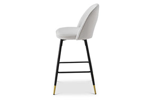 Hoxton Bar Stool in Light Grey - Berkeley Designs