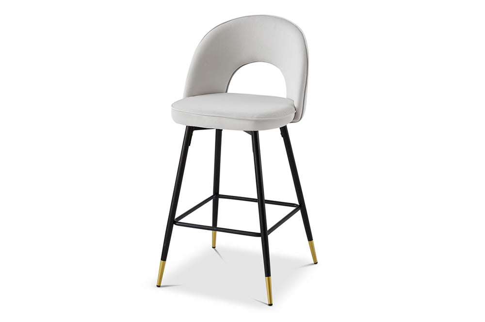 Hoxton Bar Stool in Light Grey - Berkeley Designs