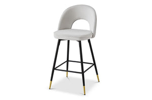 Hoxton Bar Stool in Light Grey - Berkeley Designs