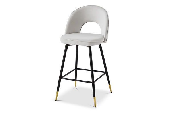 Hoxton Bar Stool in Light Grey - Berkeley Designs