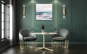Oil on Canvas 02 Framed Abstract Print 100 x 100cm - Berkeley Designs