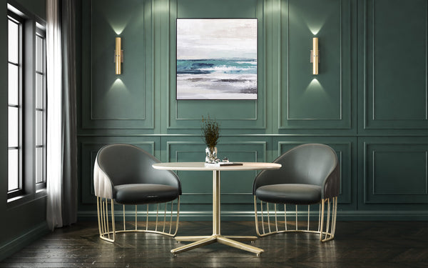 Oil on Canvas 02 Framed Abstract Print 100 x 100cm - Berkeley Designs