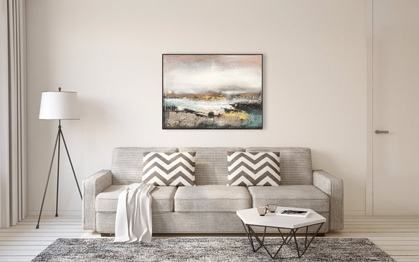 Oil on Canvas 05 Framed Abstract Painting 90 x 120cm - Berkeley Designs