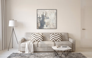 Oil on Canvas 07 Framed Abstract Painting 100 x 100cm - Berkeley Designs
