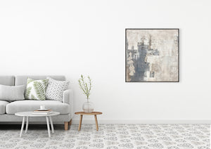 Oil on Canvas 07 Framed Abstract Painting 100 x 100cm - Berkeley Designs