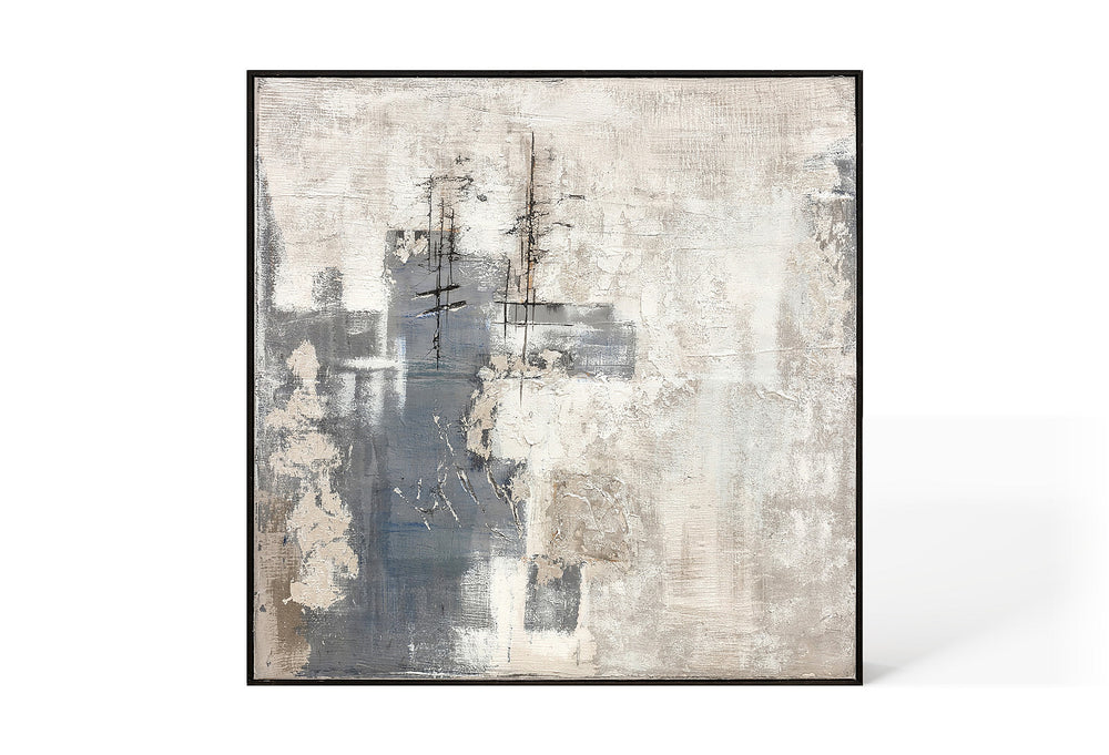Oil on Canvas 07 Framed Abstract Painting 100 x 100cm - Berkeley Designs