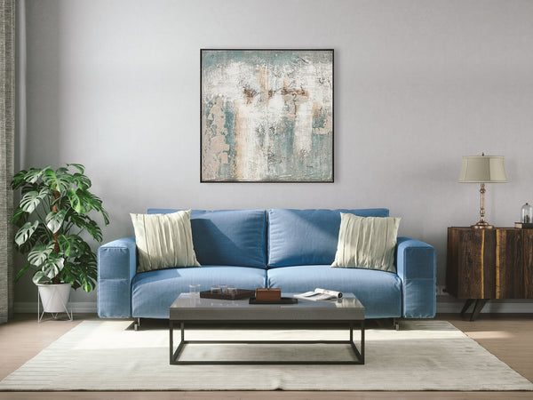 Oil on Canvas 08 Framed Abstract Painting 100 x 100cm - Berkeley Designs