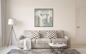 Oil on Canvas 08 Framed Abstract Painting 100 x 100cm - Berkeley Designs