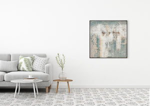 Oil on Canvas 08 Framed Abstract Painting 100 x 100cm - Berkeley Designs