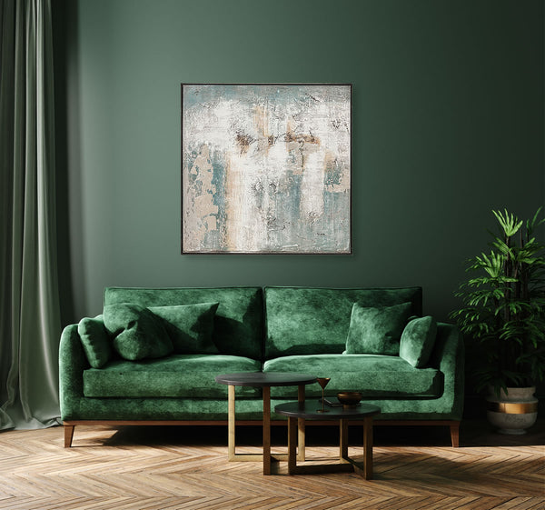 Oil on Canvas 08 Framed Abstract Painting 100 x 100cm - Berkeley Designs