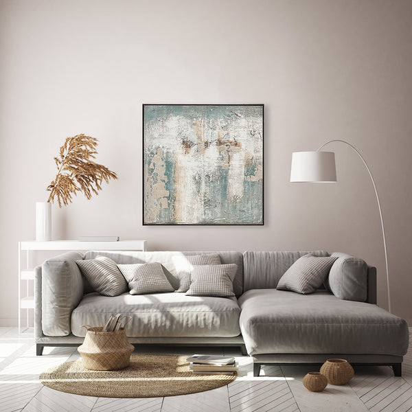 Oil on Canvas 08 Framed Abstract Painting 100 x 100cm - Berkeley Designs