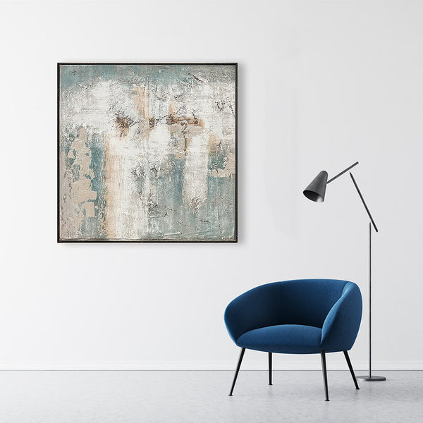 Oil on Canvas 08 Framed Abstract Painting 100 x 100cm - Berkeley Designs