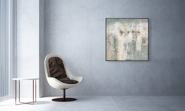 Oil on Canvas 08 Framed Abstract Painting 100 x 100cm - Berkeley Designs