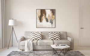 Oil on Canvas 09 Framed Abstract Painting 100 x 100cm - Berkeley Designs