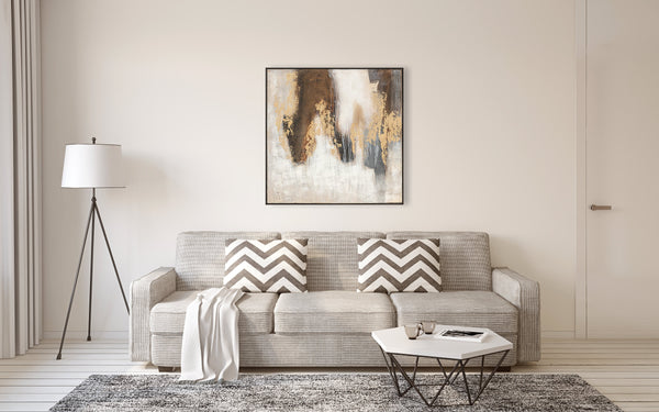 Oil on Canvas 09 Framed Abstract Painting 100 x 100cm - Berkeley Designs