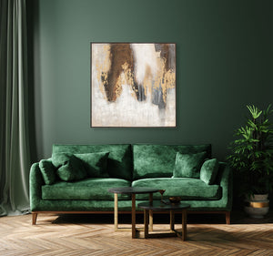 Oil on Canvas 09 Framed Abstract Painting 100 x 100cm - Berkeley Designs