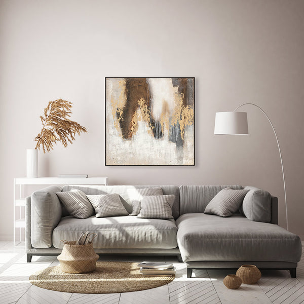 Oil on Canvas 09 Framed Abstract Painting 100 x 100cm - Berkeley Designs