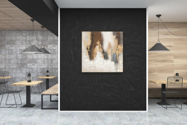 Oil on Canvas 09 Framed Abstract Painting 100 x 100cm - Berkeley Designs