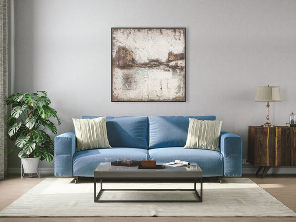 Oil on Canvas 10 Framed Abstract Painting 100 x 100cm - Berkeley Designs