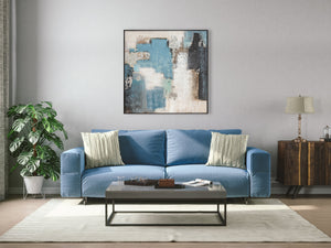 Oil on Canvas 12 Framed Abstract Painting 100 x 100cm - Berkeley Designs