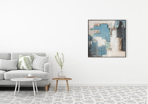 Oil on Canvas 12 Framed Abstract Painting 100 x 100cm - Berkeley Designs