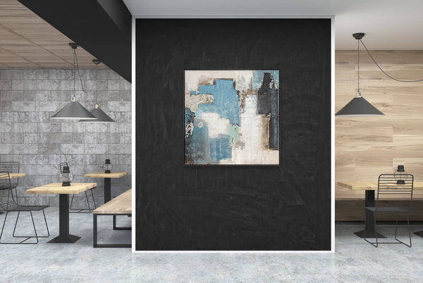 Oil on Canvas 12 Framed Abstract Painting 100 x 100cm - Berkeley Designs