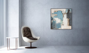 Oil on Canvas 12 Framed Abstract Painting 100 x 100cm - Berkeley Designs