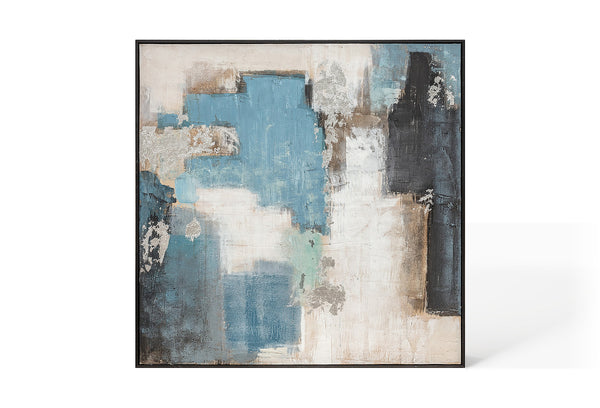 Oil on Canvas 12 Framed Abstract Painting 100 x 100cm - Berkeley Designs