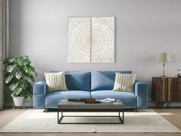 Abstract Design 15 Framed Canvas Art 100 x 100cm - Berkeley Designs