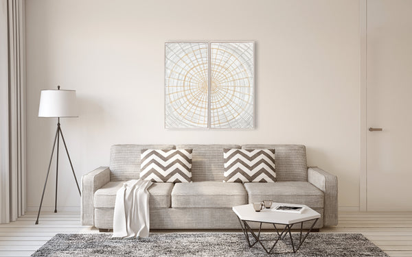 Abstract Design 15 Framed Canvas Art 100 x 100cm - Berkeley Designs