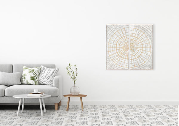 Abstract Design 15 Framed Canvas Art 100 x 100cm - Berkeley Designs