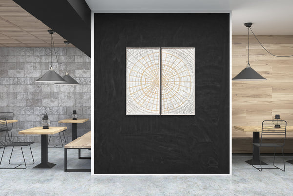 Abstract Design 15 Framed Canvas Art 100 x 100cm - Berkeley Designs