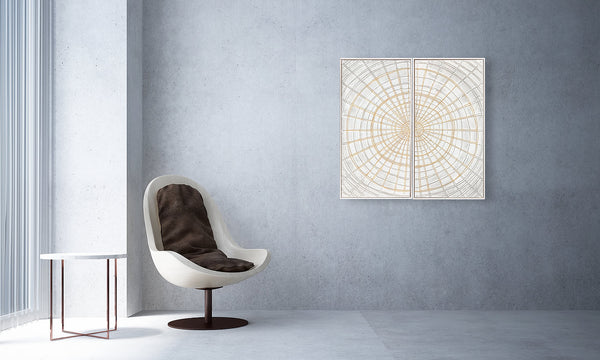 Abstract Design 15 Framed Canvas Art 100 x 100cm - Berkeley Designs