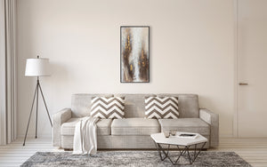 Oil on Canvas 16 Framed Abstract Painting 50 x 100cm - Berkeley Designs
