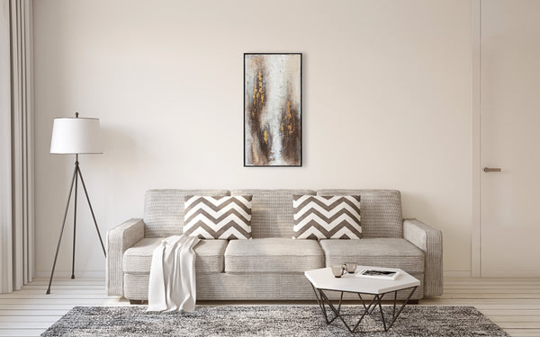 Oil on Canvas 16 Framed Abstract Painting 50 x 100cm - Berkeley Designs