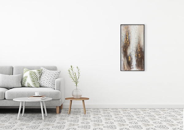 Oil on Canvas 16 Framed Abstract Painting 50 x 100cm - Berkeley Designs