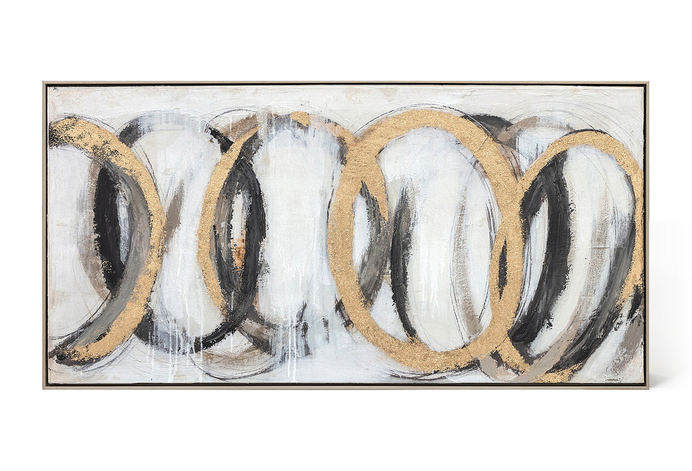 Oil on Canvas 18 Framed Abstract Painting 60 x 120cm - Berkeley Designs