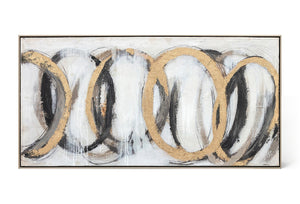 Oil on Canvas 18 Framed Abstract Painting 60 x 120cm - Berkeley Designs