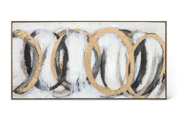 Oil on Canvas 18 Framed Abstract Painting 60 x 120cm - Berkeley Designs