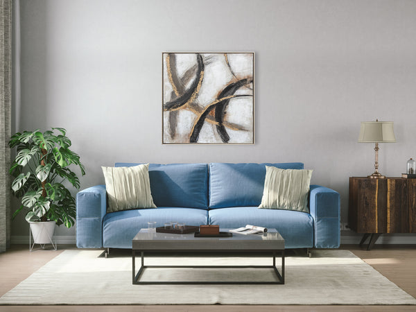 Oil on Canvas 19 Framed Abstract Painting 80 x 80cm - Berkeley Designs