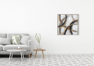 Oil on Canvas 19 Framed Abstract Painting 80 x 80cm - Berkeley Designs