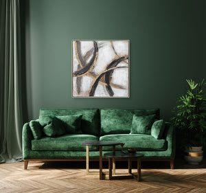 Oil on Canvas 19 Framed Abstract Painting 80 x 80cm - Berkeley Designs