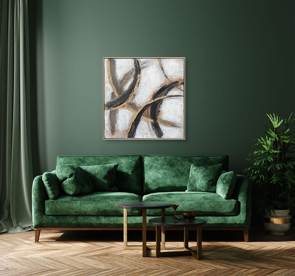 Oil on Canvas 19 Framed Abstract Painting 80 x 80cm - Berkeley Designs