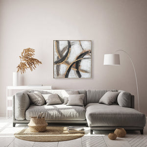 Oil on Canvas 19 Framed Abstract Painting 80 x 80cm - Berkeley Designs