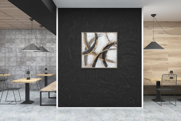 Oil on Canvas 19 Framed Abstract Painting 80 x 80cm - Berkeley Designs
