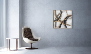 Oil on Canvas 19 Framed Abstract Painting 80 x 80cm - Berkeley Designs