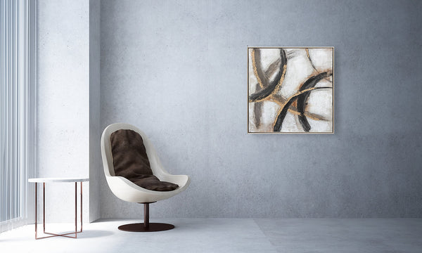 Oil on Canvas 19 Framed Abstract Painting 80 x 80cm - Berkeley Designs